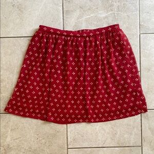 Old Navy Red Mesh Overlay Circle Skirt